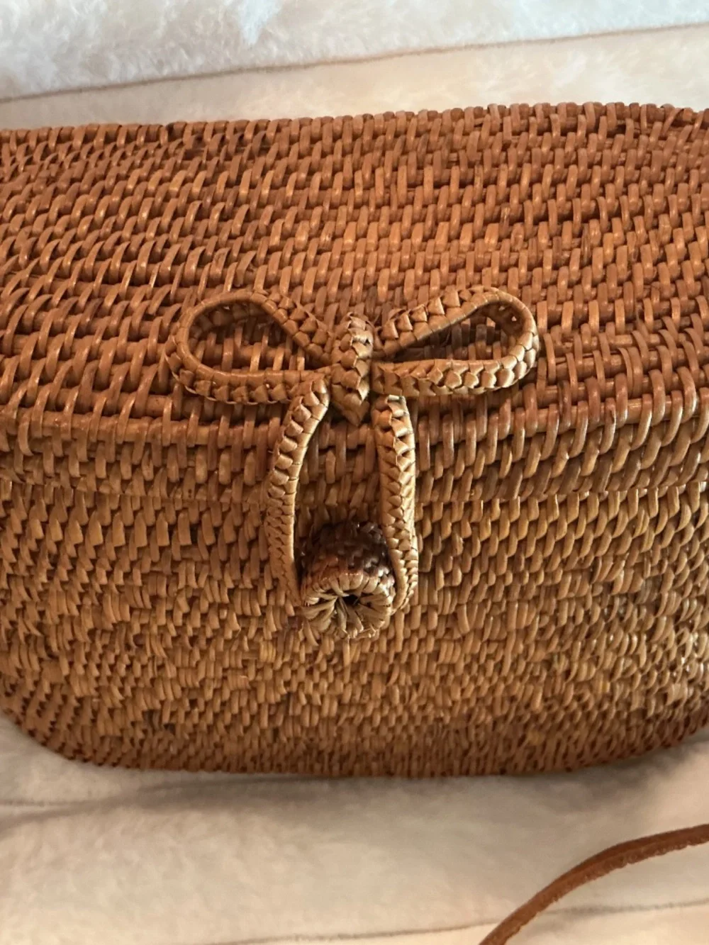 Bali straw handbag